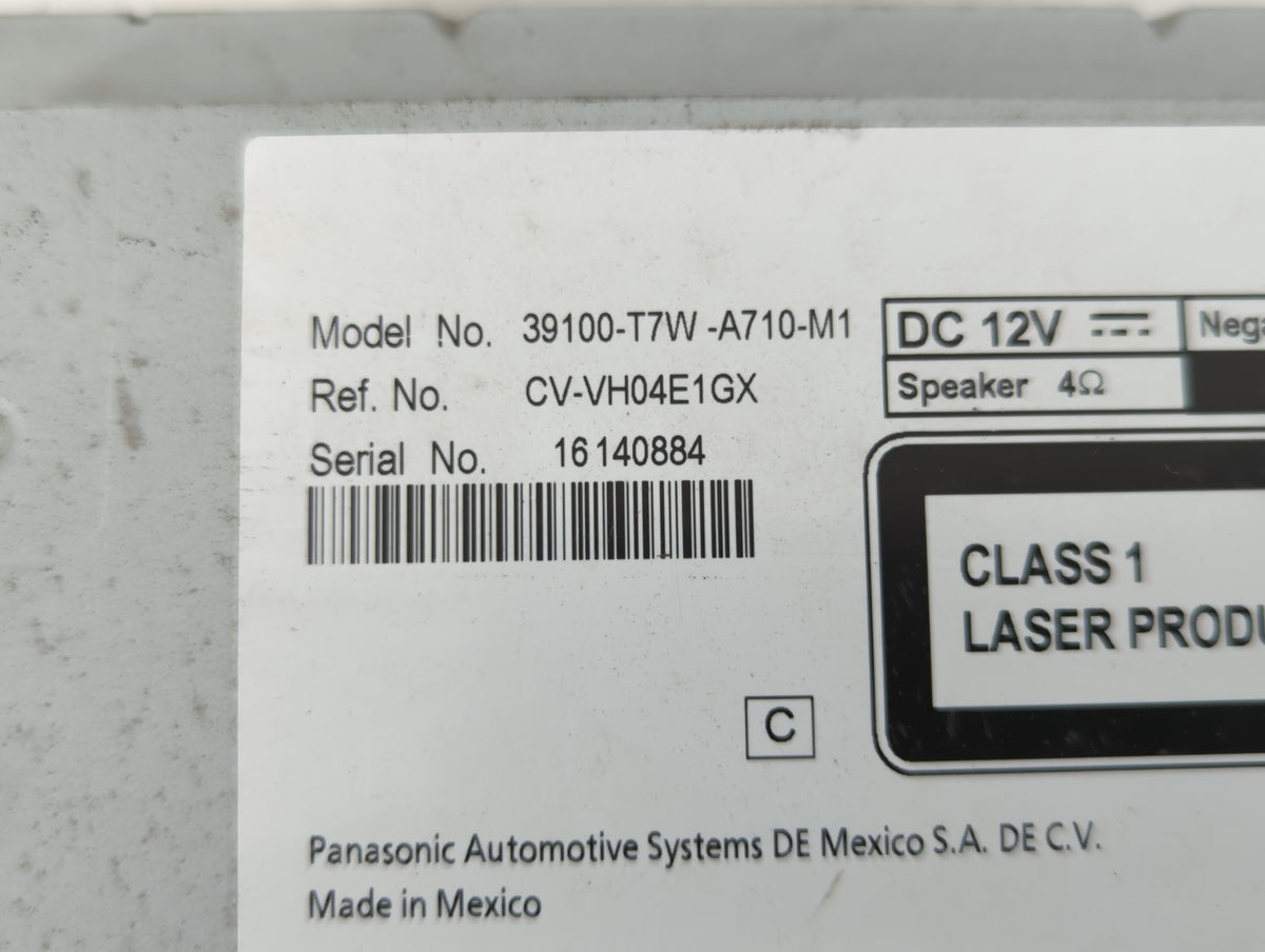 2016-2016 Honda Hr-v Am Fm Cd Player Radio Receiver 549188 - Oemusedautoparts1.com