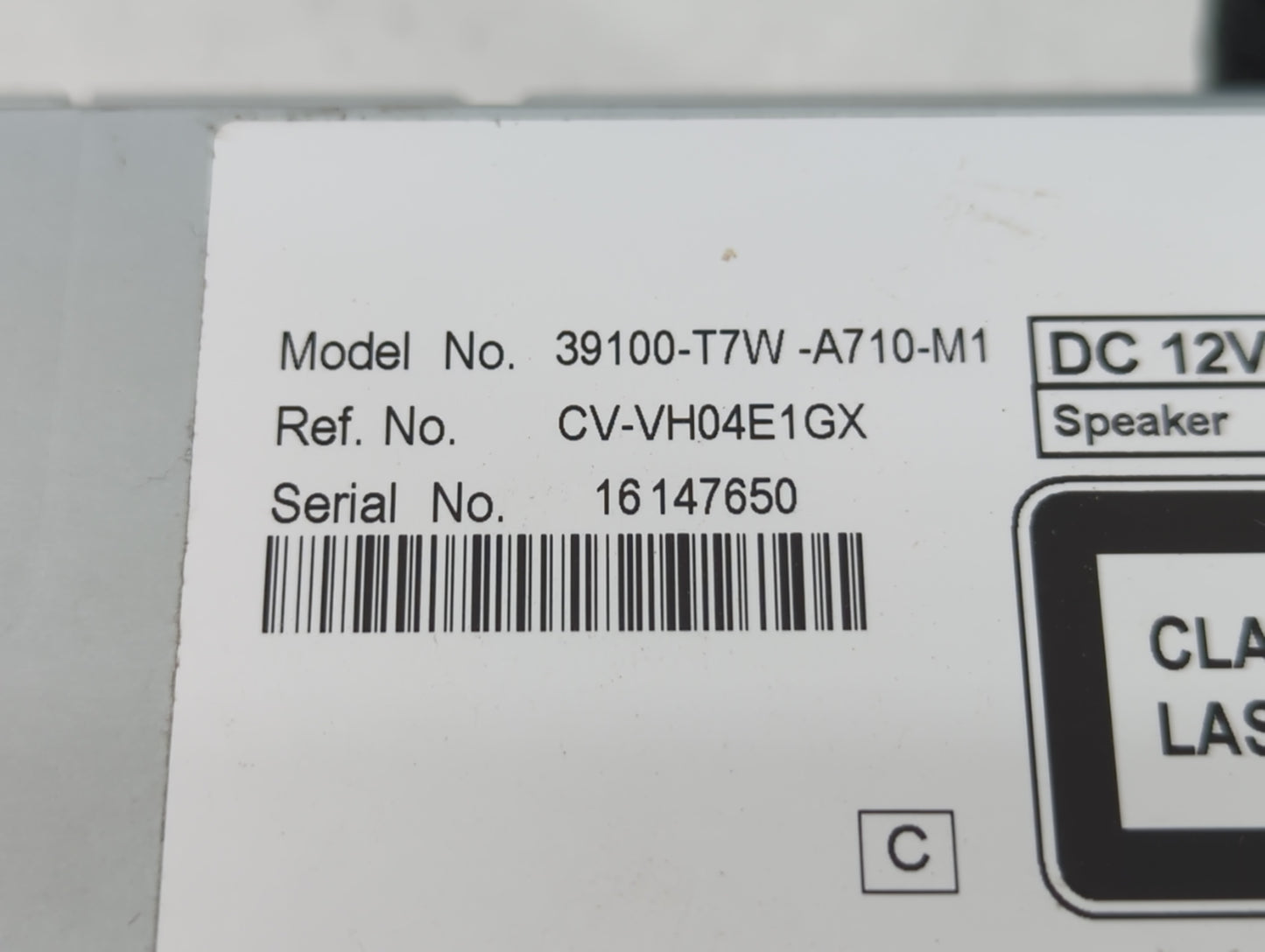 2016-2016 Honda Hr-v Am Fm Cd Player Radio Receiver - Oemusedautoparts1.com