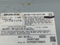 2016-2016 Honda Hr-v Am Fm Cd Player Radio Receiver - Oemusedautoparts1.com