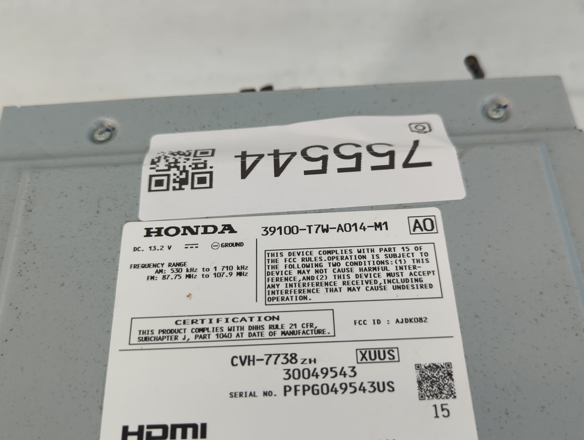 2016-2016 Honda Hr-v Am Fm Cd Player Radio Receiver 755544 - Oemusedautoparts1.com