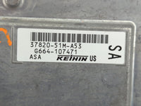 2016 Honda Hr-V PCM Engine Control Computer ECU ECM PCU OEM P/N:37820-51M-A53 Fits OEM Used Auto Parts - Oemusedautoparts1.c