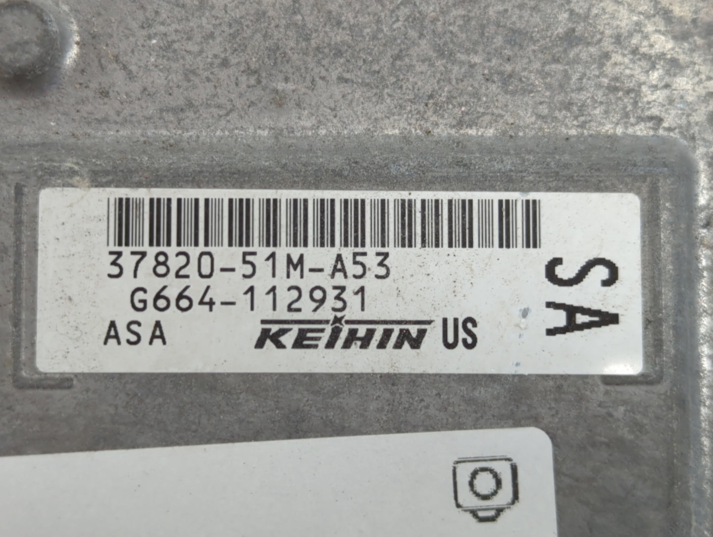 2016 Honda Hr-V PCM Engine Control Computer ECU ECM PCU OEM P/N:37820-51M-A53 Fits OEM Used Auto Parts - Oemusedautoparts1.c