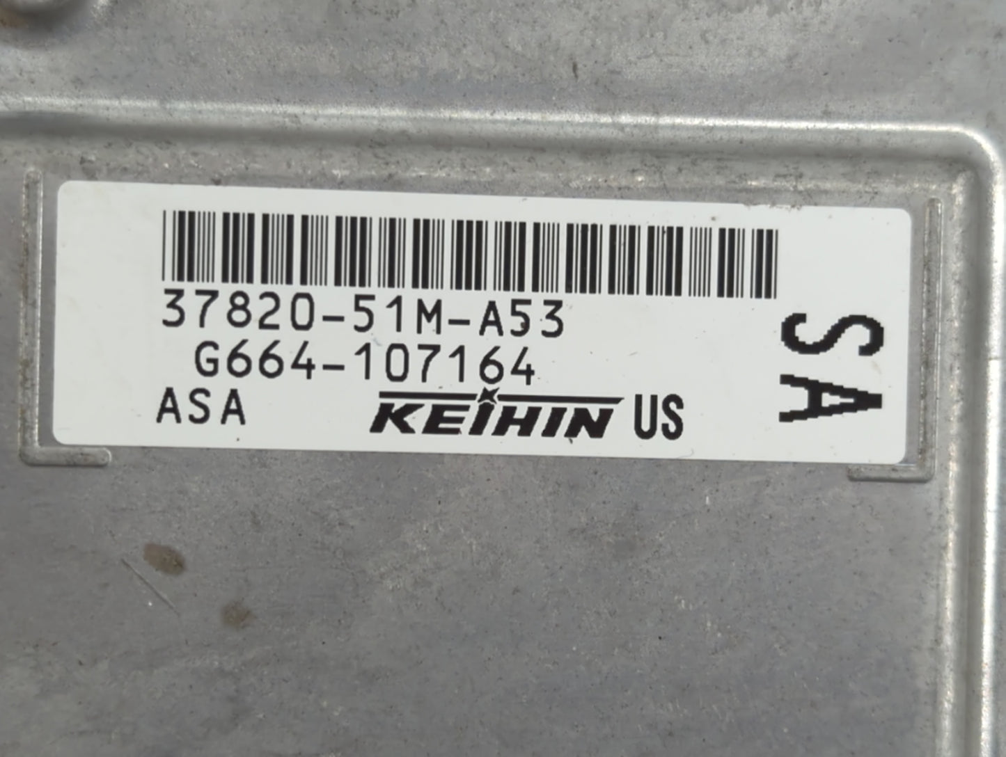 2016 Honda Hr-V PCM Engine Control Computer ECU ECM PCU OEM P/N:G664-107164 37820-51M-A53 Fits OEM Used Auto Parts - Oemused