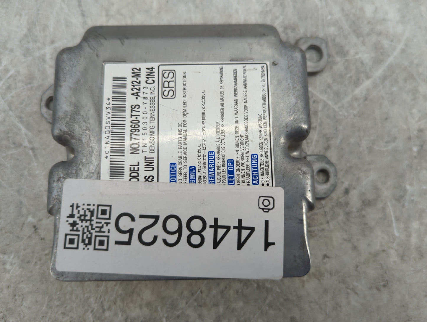 Honda Hrv Safety Restraint Srs Airbag Control Module 77960-t7s-a212-m2 - Oemusedautoparts1.com