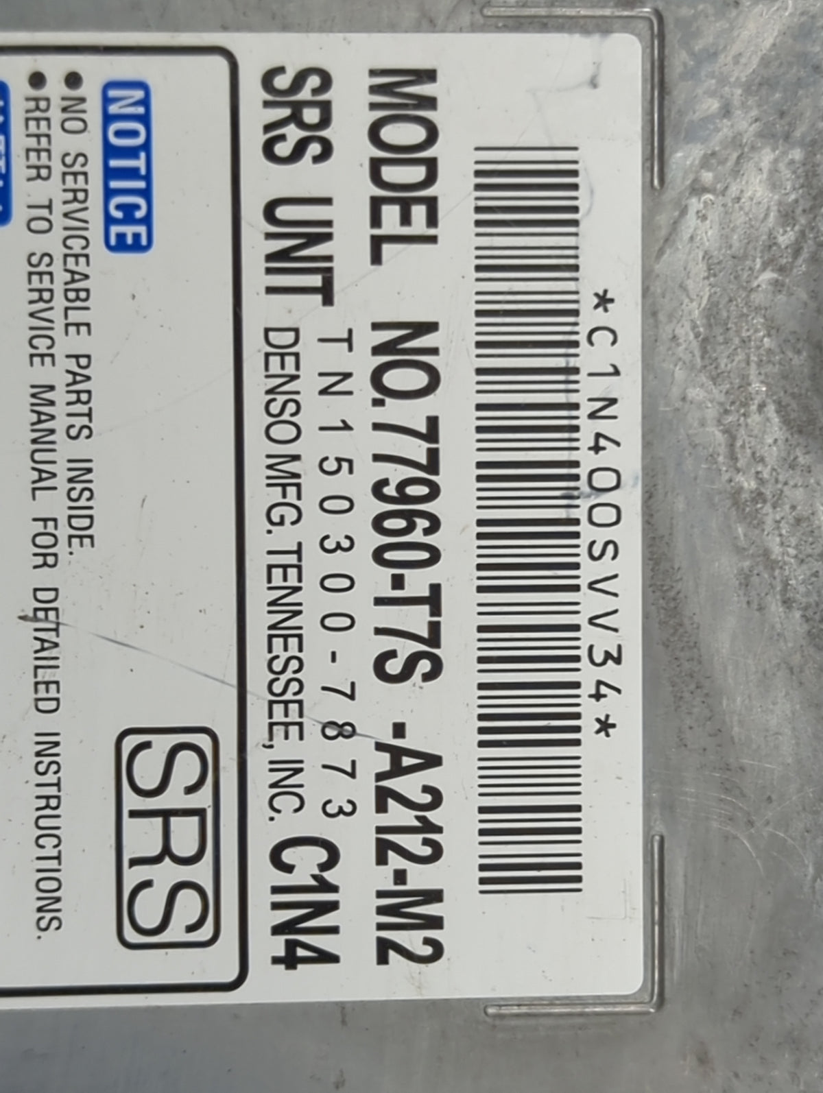 Honda Hrv Safety Restraint Srs Airbag Control Module 77960-t7s-a212-m2 - Oemusedautoparts1.com