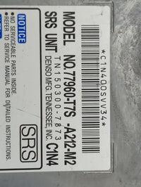 Honda Hrv Safety Restraint Srs Airbag Control Module 77960-t7s-a212-m2 - Oemusedautoparts1.com