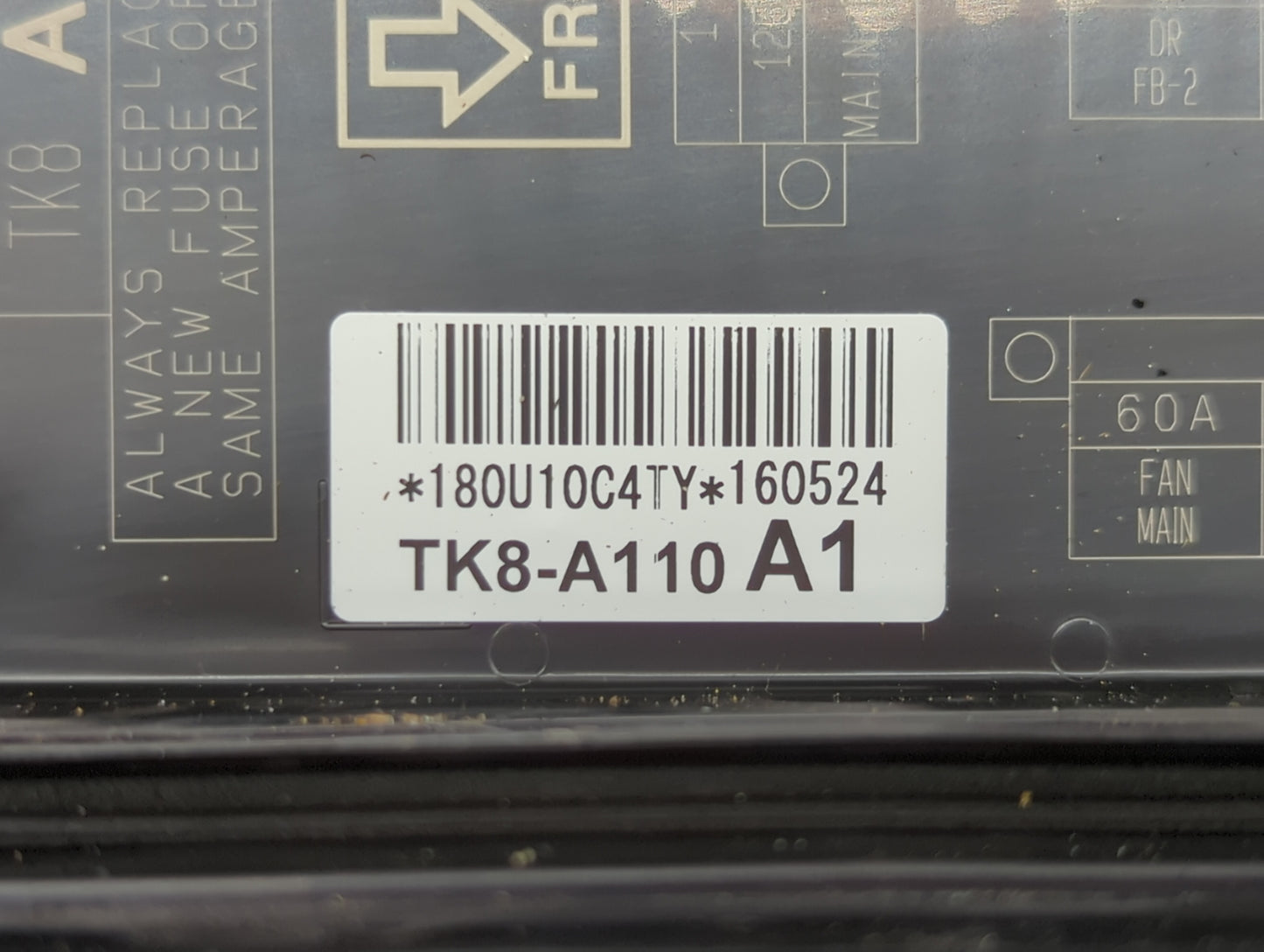 2011-2017 Honda Odyssey Fusebox Fuse Box Panel Relay Module P/N:TK8-A110A1 TK8-A110 Fits Fits 2011 2013 2014 2015 2016 2017 