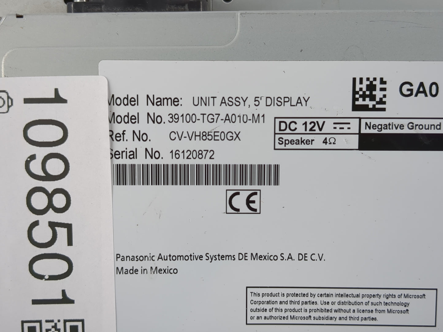 2016-2020 Honda Pilot Radio AM FM Cd Player Receiver Replacement P/N:39100-TG7-A010-M1 Fits Fits 2016 2017 2018 2019 2020 OE