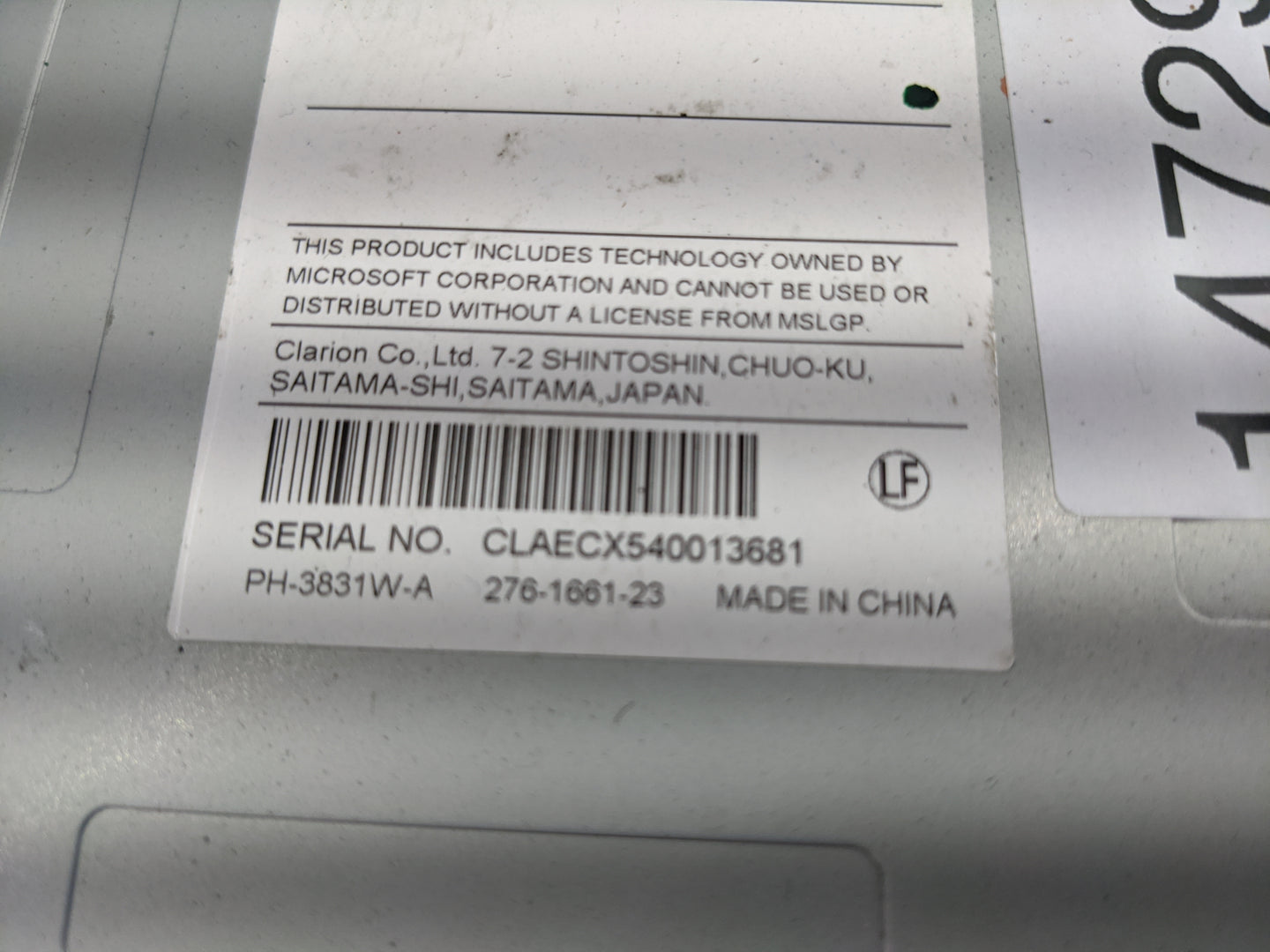 2016-2019 Honda Pilot Radio AM FM Cd Player Receiver Replacement P/N:39540-T07-A01 PH-3831W-A Fits Fits 2016 2017 2018 2019 