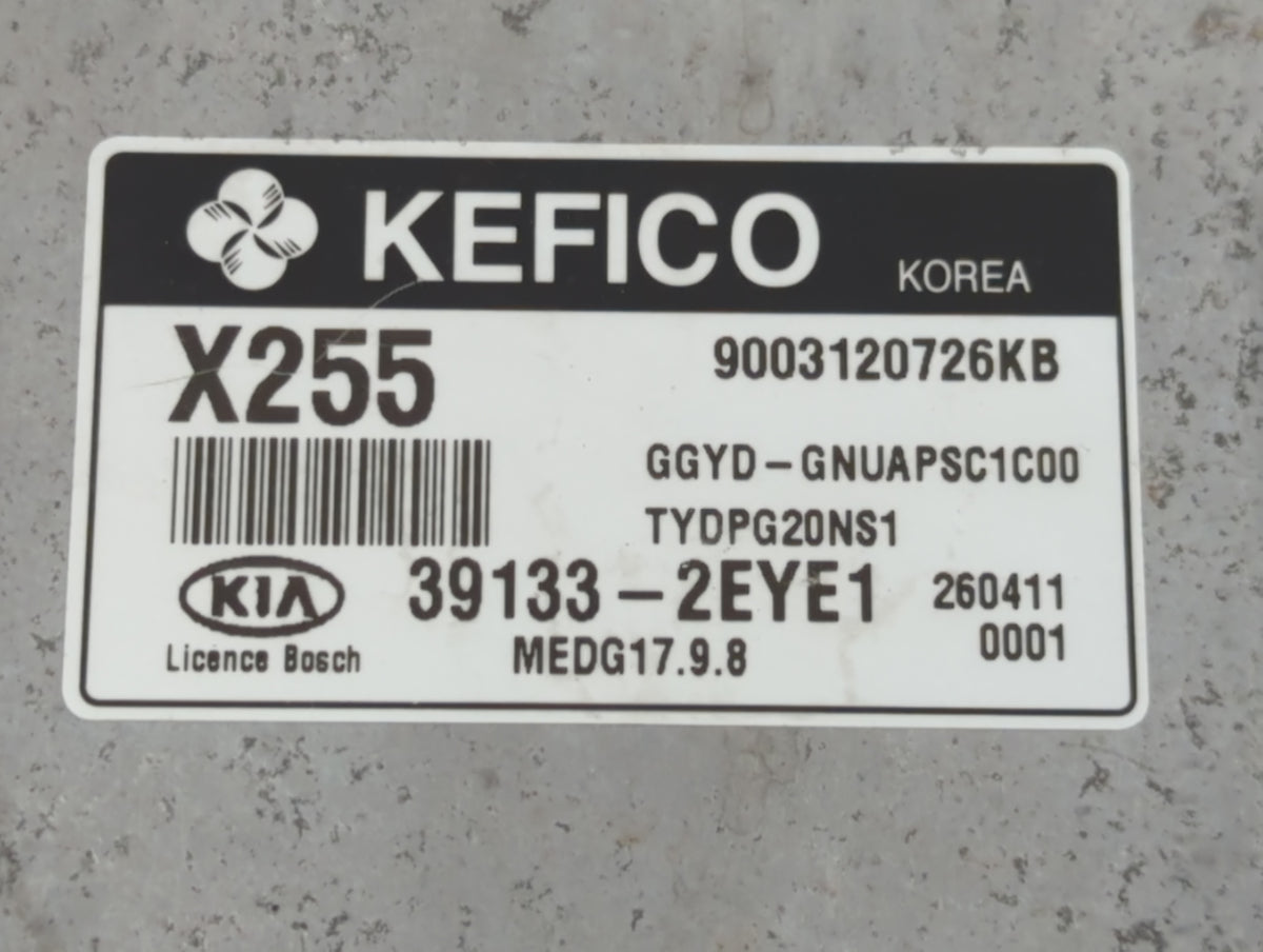 2015-2017 Hyundai Accent PCM Engine Control Computer ECU ECM PCU OEM P/N:39133-2EYE1 Fits 2015 2016 2017 OEM Used Auto Parts