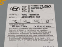 2015-2017 Hyundai Accent Radio AM FM Cd Player Receiver Replacement P/N:96170-1R111RDR Fits Fits 2015 2016 2017 OEM Used Aut