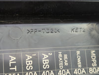 2015-2017 Hyundai Accent Fusebox Fuse Box Panel Relay Module Fits Fits 2015 2016 2017 OEM Used Auto Parts - Oemusedautoparts