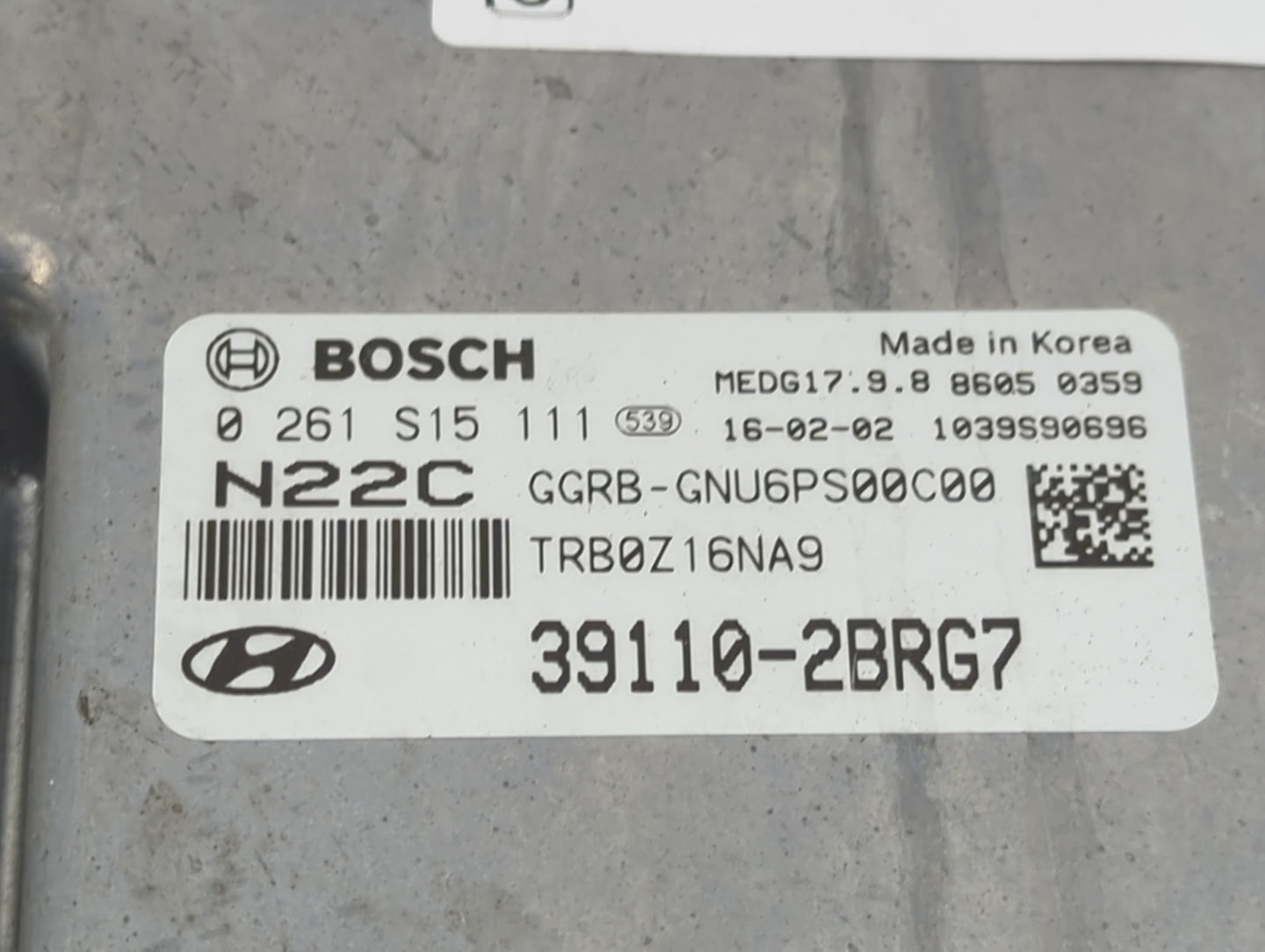 2015-2017 Hyundai Accent PCM Engine Control Computer ECU ECM PCU OEM P/N:39110-2BRG7 0261S15111 Fits Fits 2015 2016 2017 OEM