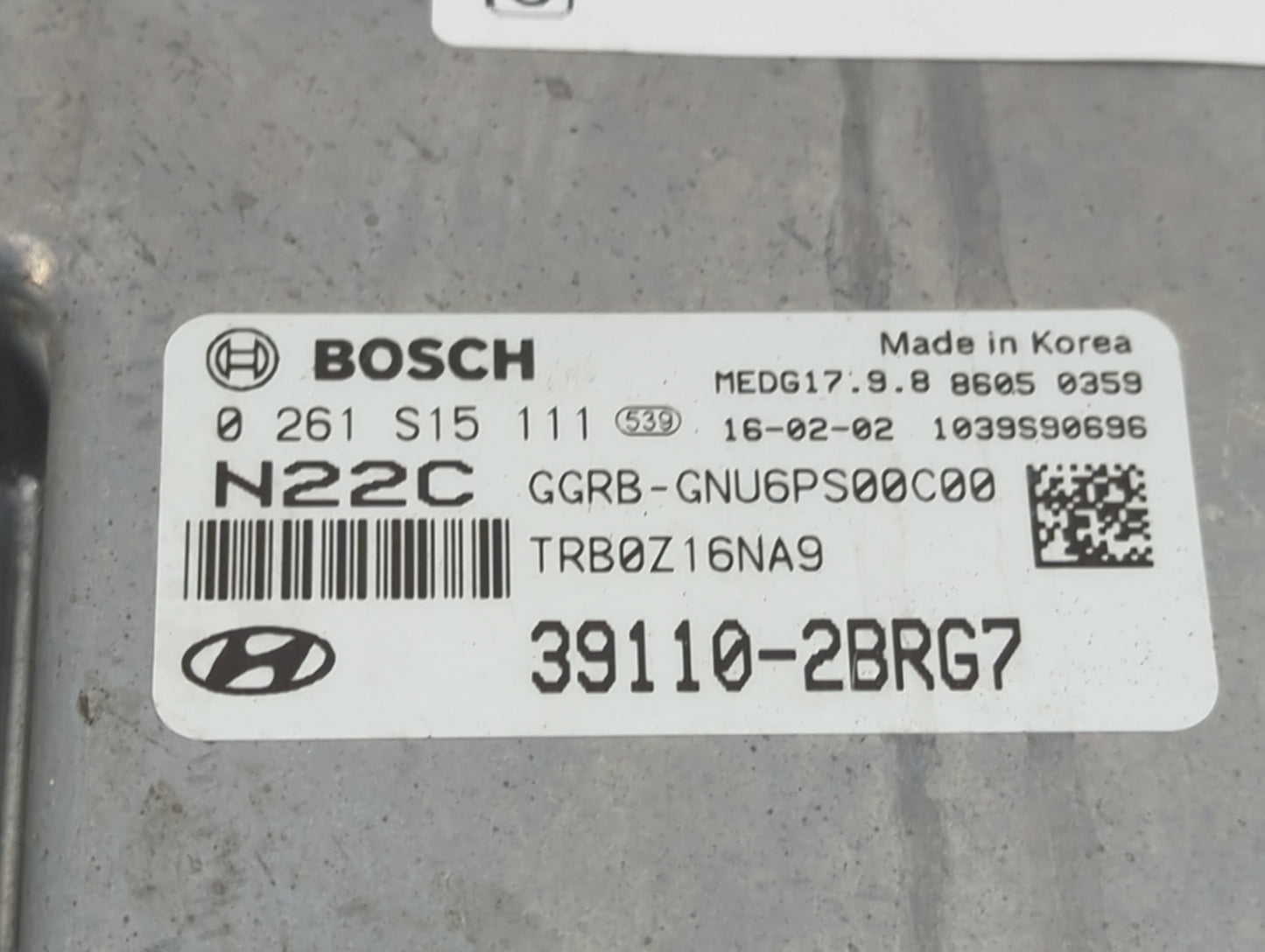 2015-2017 Hyundai Accent PCM Engine Control Computer ECU ECM PCU OEM P/N:39110-2BRG7 0261S15111 Fits Fits 2015 2016 2017 OEM