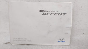 compare product 2016 Hyundai Accent Owners Manual Book Guide OEM Used Auto Parts