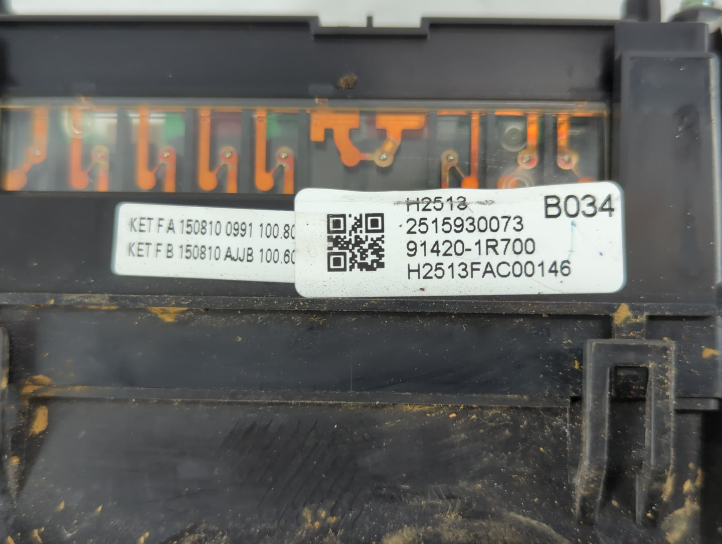 2015-2017 Hyundai Accent Fusebox Fuse Box Panel Relay Module P/N:91420-1R700 2515930073 Fits Fits 2015 2016 2017 OEM Used Au