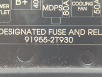 2015-2017 Hyundai Azera Fusebox Fuse Box Panel Relay Module P/N:91955-2T930 Fits Fits 2015 2016 2017 OEM Used Auto Parts - O