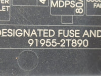 2015-2017 Hyundai Azera Fusebox Fuse Box Panel Relay Module P/N:91955-2T890 Fits Fits 2015 2016 2017 OEM Used Auto Parts - O