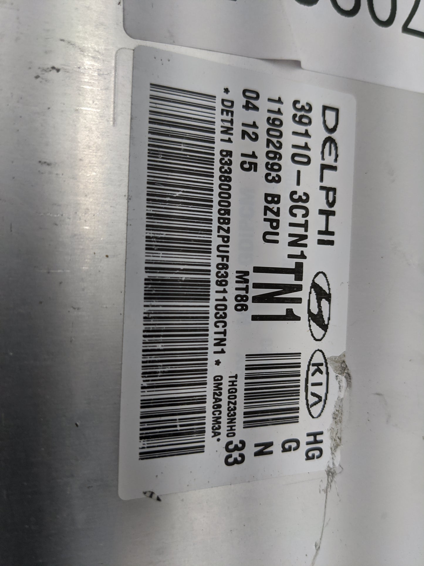 2015-2017 Hyundai Azera PCM Engine Control Computer ECU ECM PCU OEM P/N:39110-3CTN1 Fits Fits 2015 2016 2017 OEM Used Auto P