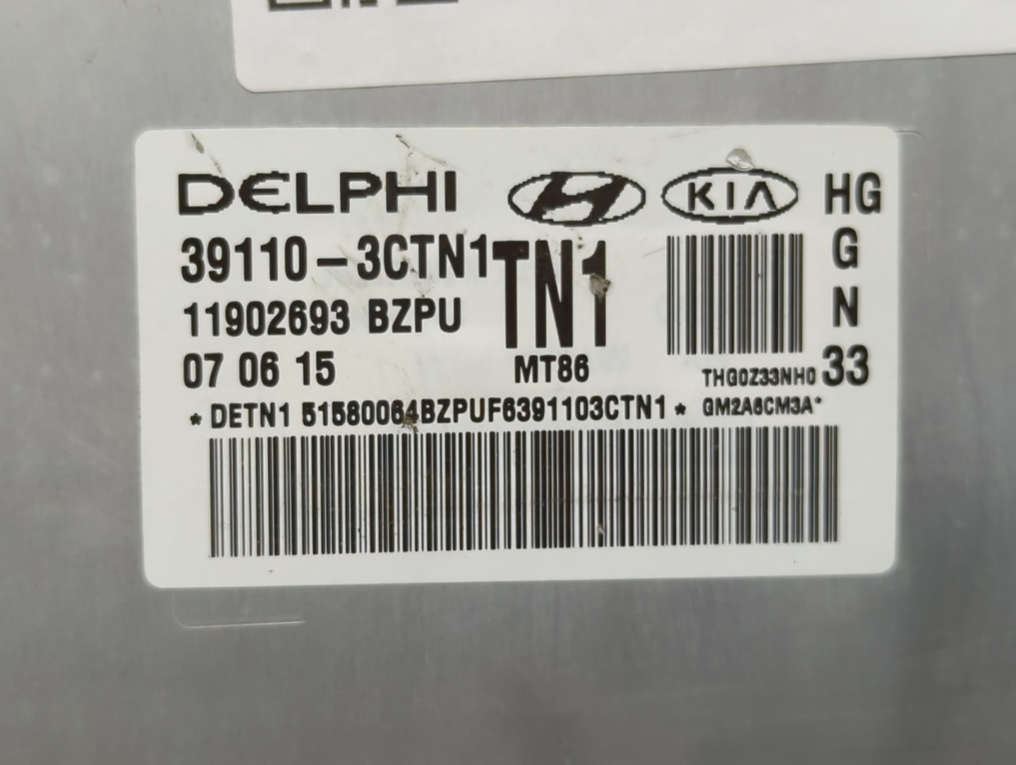 2015-2017 Hyundai Azera PCM Engine Control Computer ECU ECM PCU OEM P/N:39110-3CTN2 39110-3CTN1 Fits Fits 2015 2016 2017 OEM