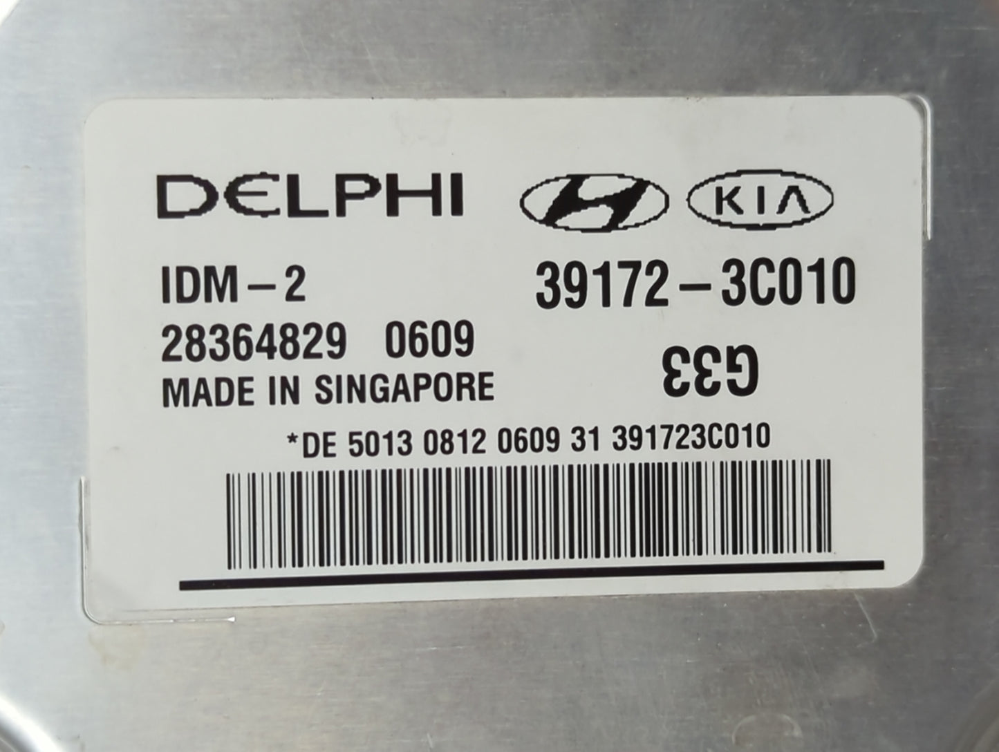 2012-2017 Hyundai Azera PCM Engine Control Computer ECU ECM PCU OEM P/N:39172-3C020 39175-3C000 Fits OEM Used Auto Parts - O