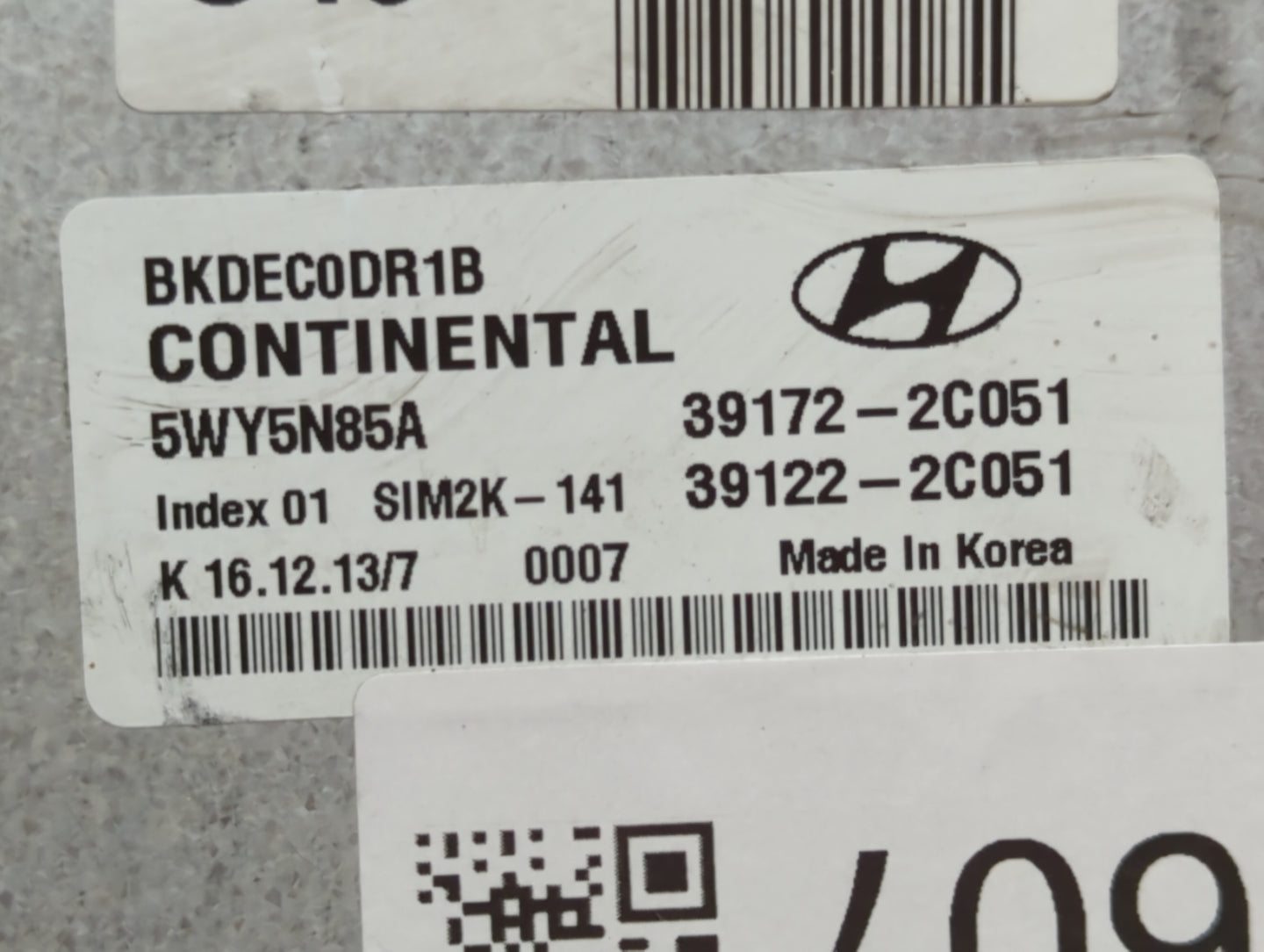 2012-2017 Hyundai Azera PCM Engine Control Computer ECU ECM PCU OEM P/N:39172-3C020 39175-3C000 Fits OEM Used Auto Parts - O