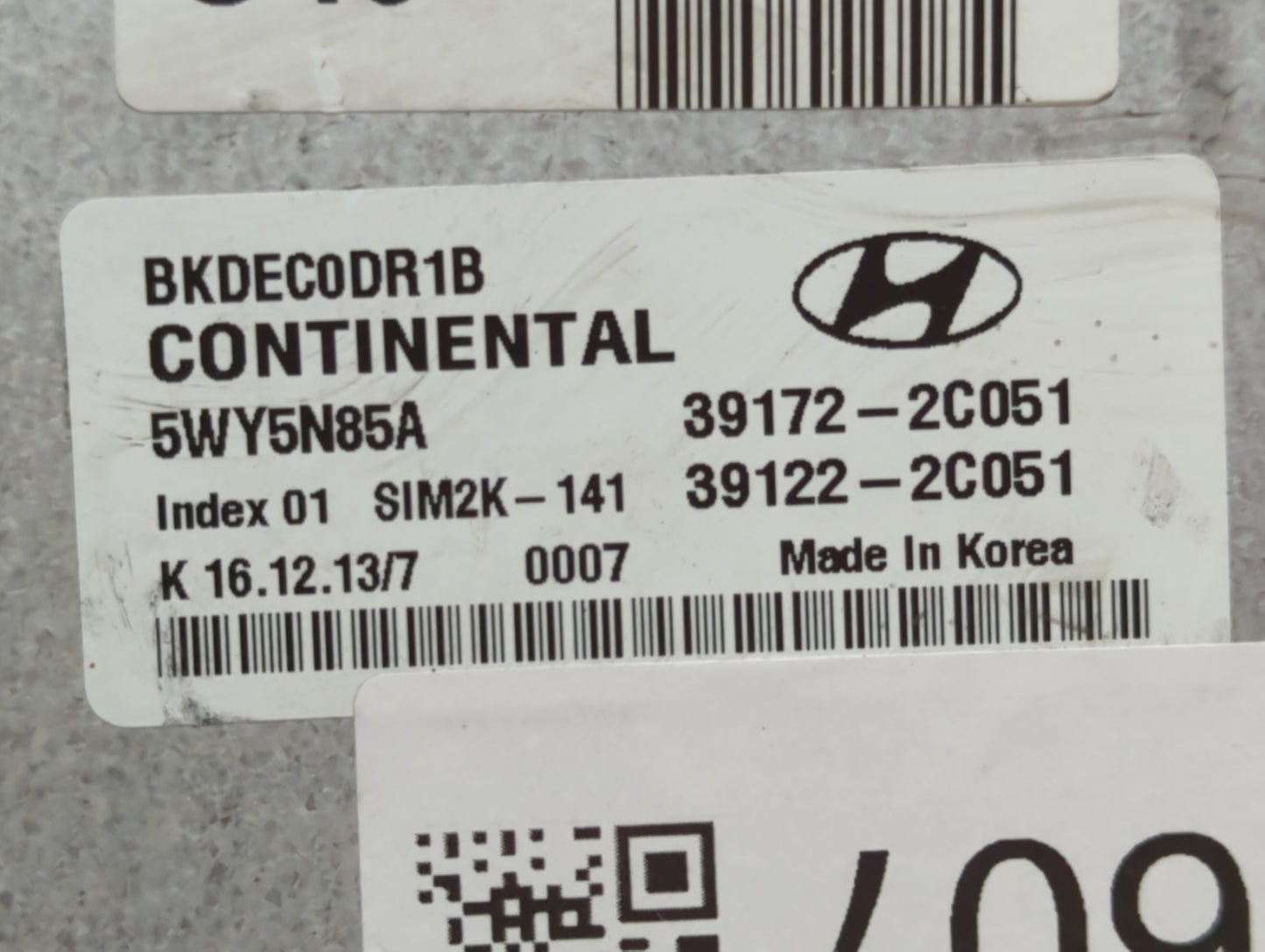 2012-2017 Hyundai Azera PCM Engine Control Computer ECU ECM PCU OEM P/N:39172-3C020 39175-3C000 Fits OEM Used Auto Parts - O
