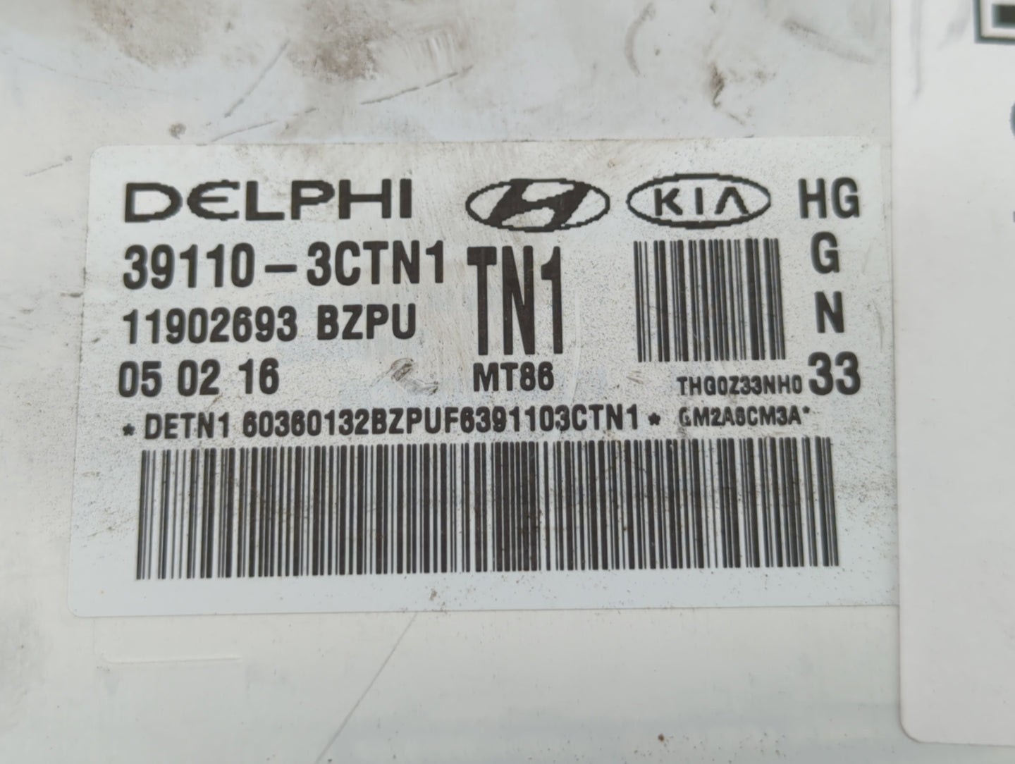 2015-2017 Hyundai Azera PCM Engine Control Computer ECU ECM PCU OEM P/N:39110-3CTN2 39110-3CTN1 Fits Fits 2015 2016 2017 OEM