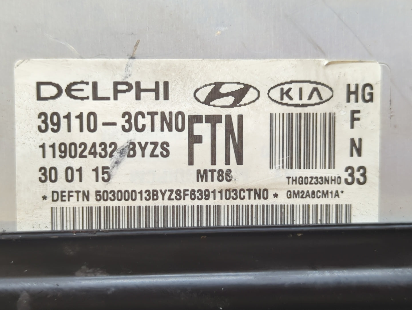 2015-2017 Hyundai Azera PCM Engine Control Computer ECU ECM PCU OEM P/N:39110-3CTN2 39110-3CTN1 Fits Fits 2015 2016 2017 OEM