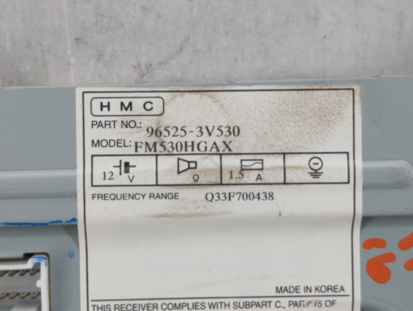 2015-2017 Hyundai Azera Information Display Screen - Oemusedautoparts1.com