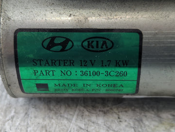 2015-2017 Hyundai Azera Car Starter Motor Solenoid OEM P/N:36100-3C260 Fits Fits 2015 2016 2017 2018 2019 2020 OEM Used Auto Parts