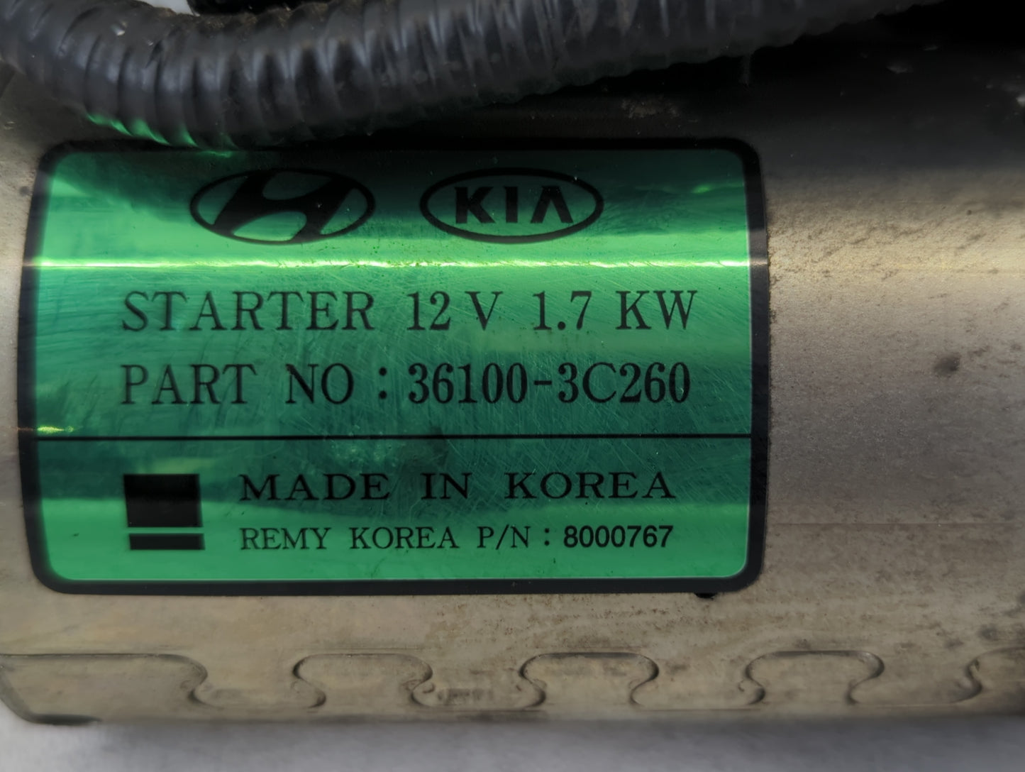 2015-2017 Hyundai Azera Car Starter Motor Solenoid OEM P/N:36100-3C260 Fits Fits 2015 2016 2017 2018 2019 2020 OEM Used Auto