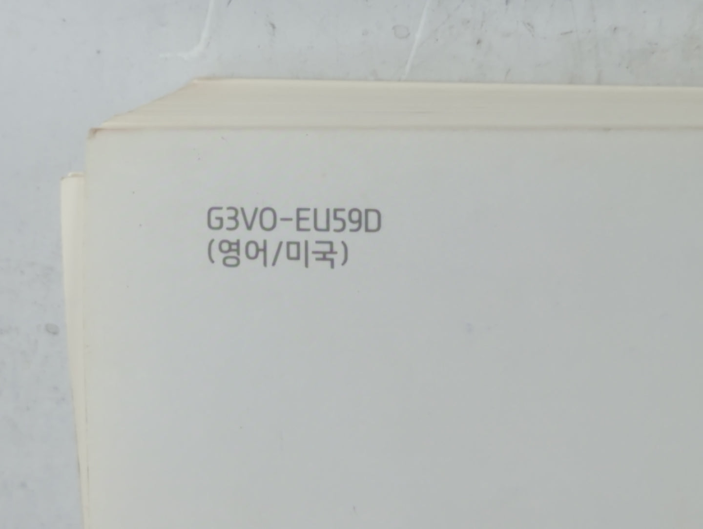 2016 Hyundai Azera Owners Manual Book Guide P/N:G3V0-EU590 OEM Used Auto Parts - Oemusedautoparts1.com