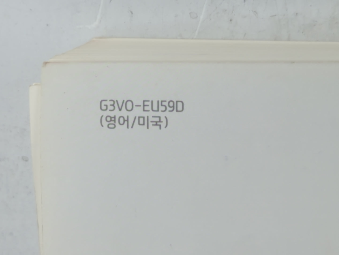 2016 Hyundai Azera Owners Manual Book Guide P/N:G3V0-EU590 OEM Used Auto Parts - Oemusedautoparts1.com
