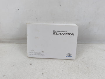 2016 Hyundai Elantra Owners Manual Book Guide P/N:G3Y0-EU52A OEM Used Auto Parts - Oemusedautoparts1.com