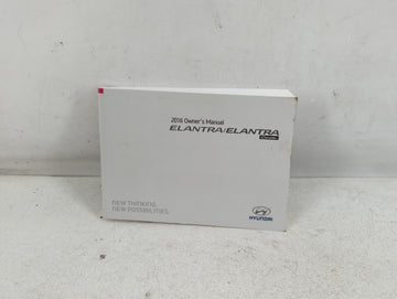 2016 Hyundai Elantra Owners Manual Book Guide P/N:G3XO-EU55D OEM Used Auto Parts - Oemusedautoparts1.com