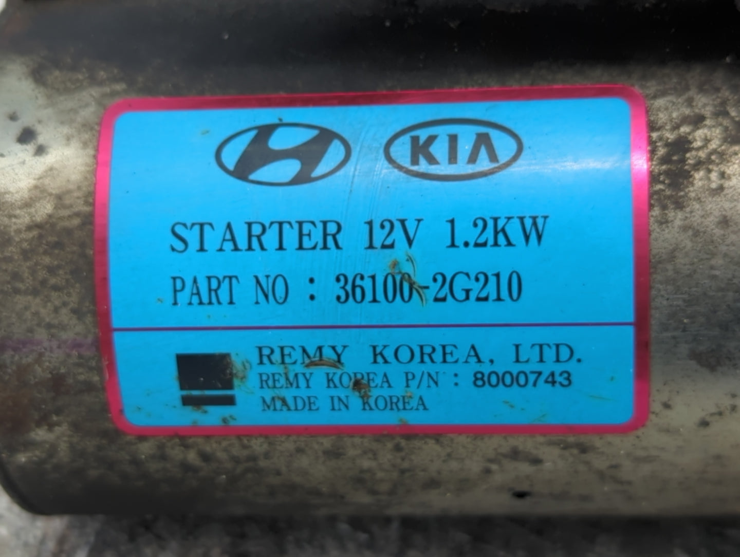 2016-2018 Hyundai Elantra Car Starter Motor Solenoid OEM P/N:36100-2G210 Fits Fits 2016 2017 2018 OEM Used Auto Parts - Oemu