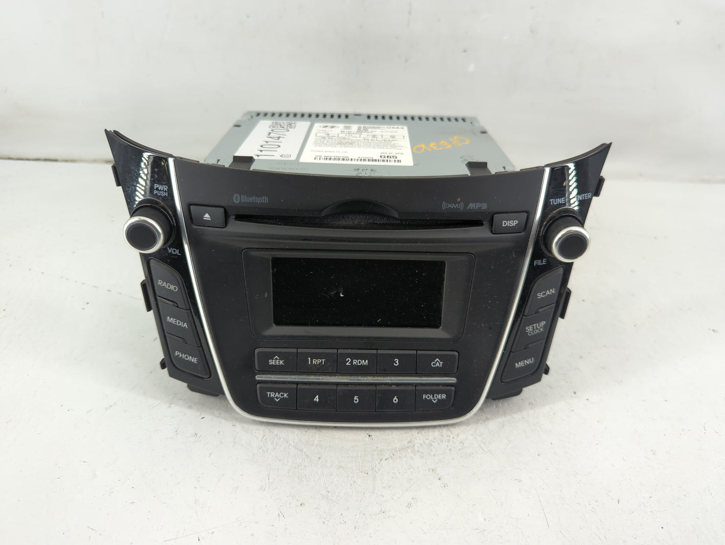 2016-2017 Hyundai Elantra Radio AM FM Cd Player Receiver Replacement P/N:96170-A5260GU Fits Fits 2016 2017 OEM Used Auto Par