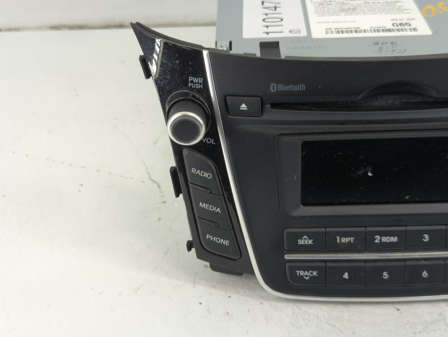2016-2017 Hyundai Elantra Radio AM FM Cd Player Receiver Replacement P/N:96170-A5260GU Fits Fits 2016 2017 OEM Used Auto Par