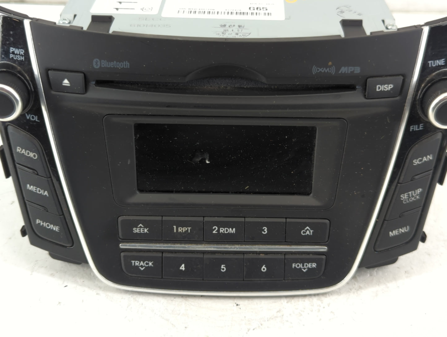 2016-2017 Hyundai Elantra Radio AM FM Cd Player Receiver Replacement P/N:96170-A5260GU Fits Fits 2016 2017 OEM Used Auto Par