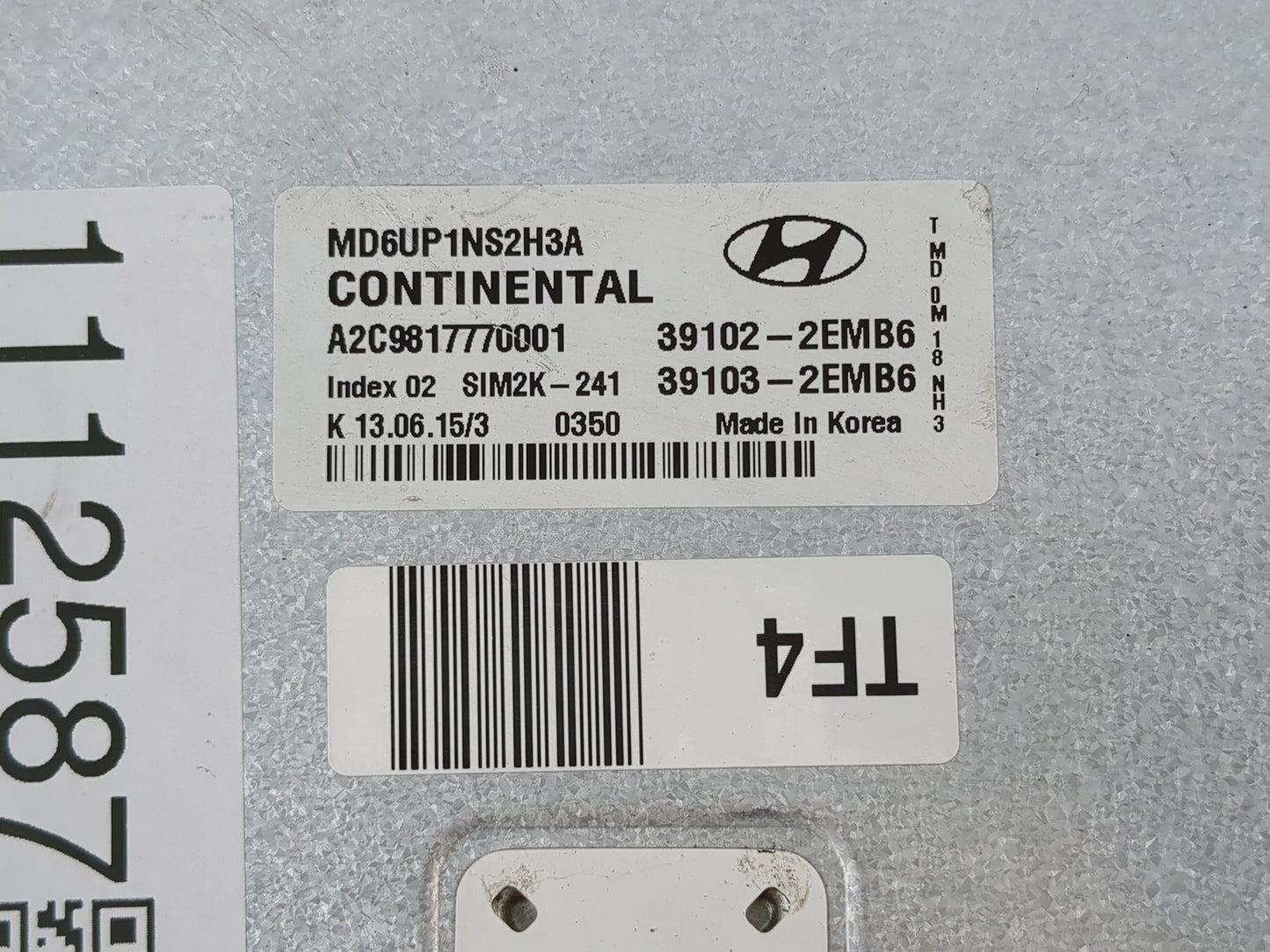 2014-2016 Hyundai Elantra PCM Engine Control Computer ECU ECM PCU OEM P/N:39103-2EMB6 39102-2EMB6 Fits Fits 2014 2015 2016 O