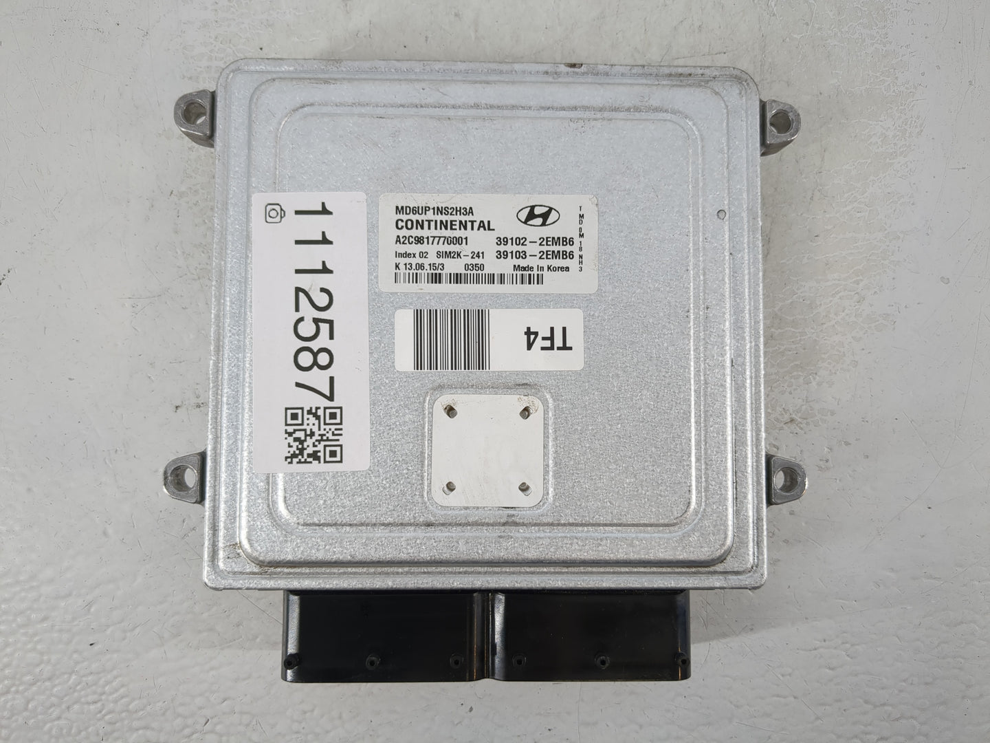 2014-2016 Hyundai Elantra PCM Engine Control Computer ECU ECM PCU OEM P/N:39103-2EMB6 39102-2EMB6 Fits Fits 2014 2015 2016 O