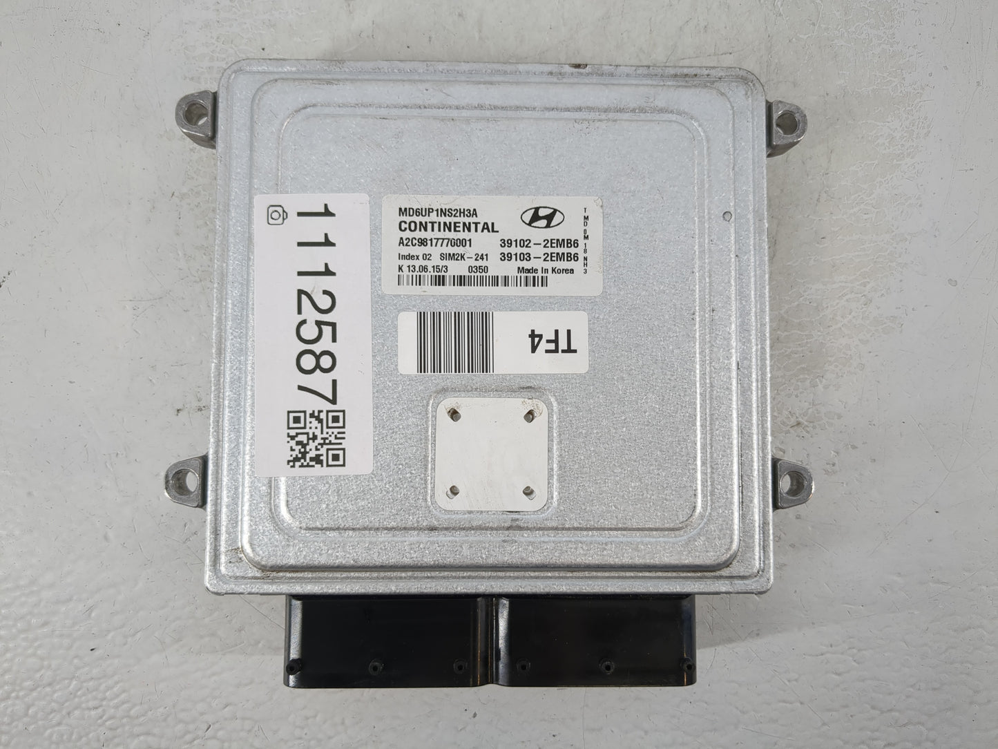 2014-2016 Hyundai Elantra PCM Engine Control Computer ECU ECM PCU OEM P/N:39103-2EMB6 39102-2EMB6 Fits Fits 2014 2015 2016 O
