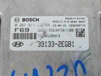 2016-2017 Hyundai Elantra PCM Engine Control Computer ECU ECM PCU OEM P/N:39133-2EGB1 Fits Fits 2016 2017 OEM Used Auto Part
