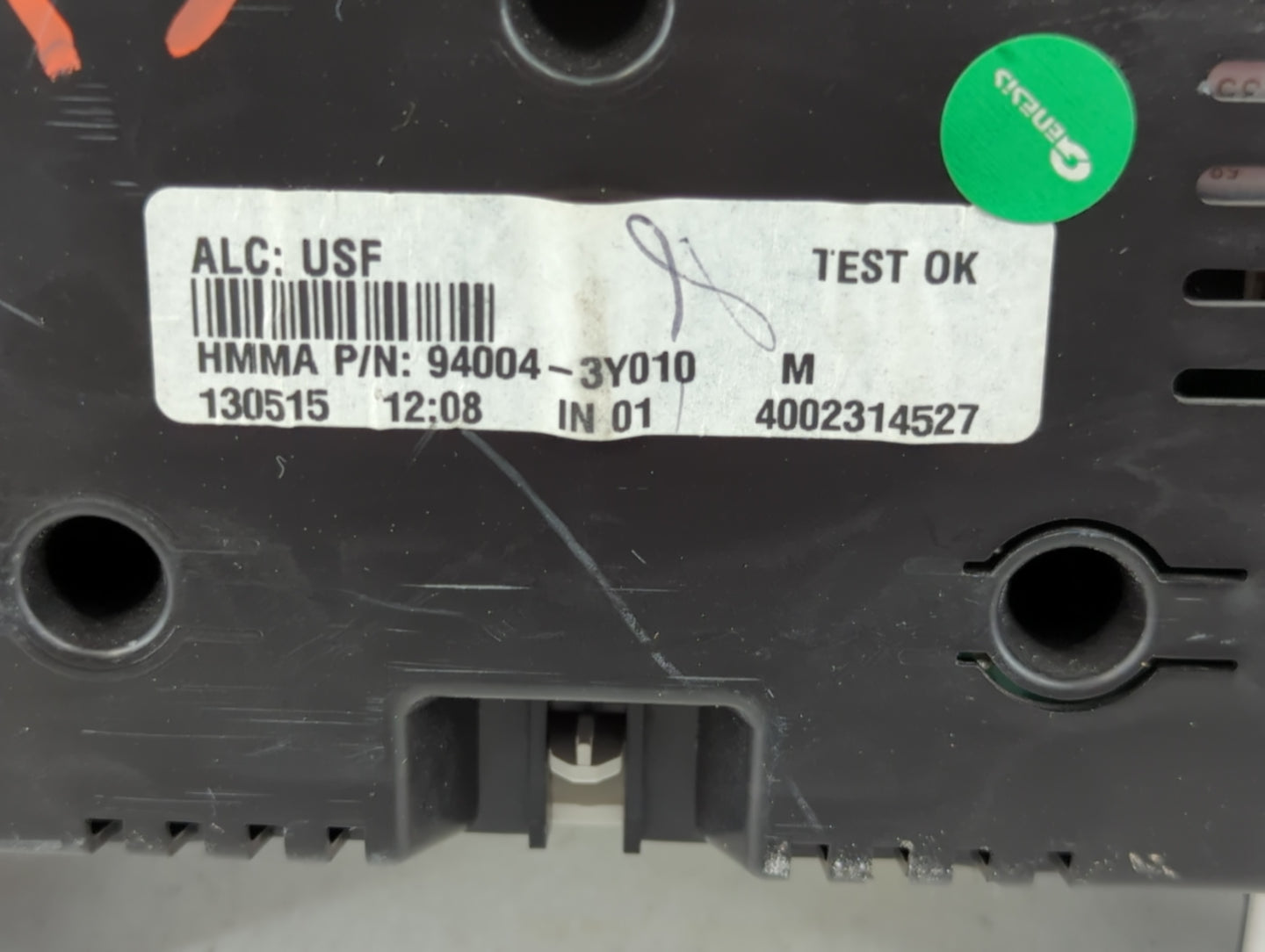 2016-2017 Hyundai Elantra Instrument Cluster Speedometer Gauges P/N:94004-3Y010 Fits Fits 2016 2017 OEM Used Auto Parts - Oe
