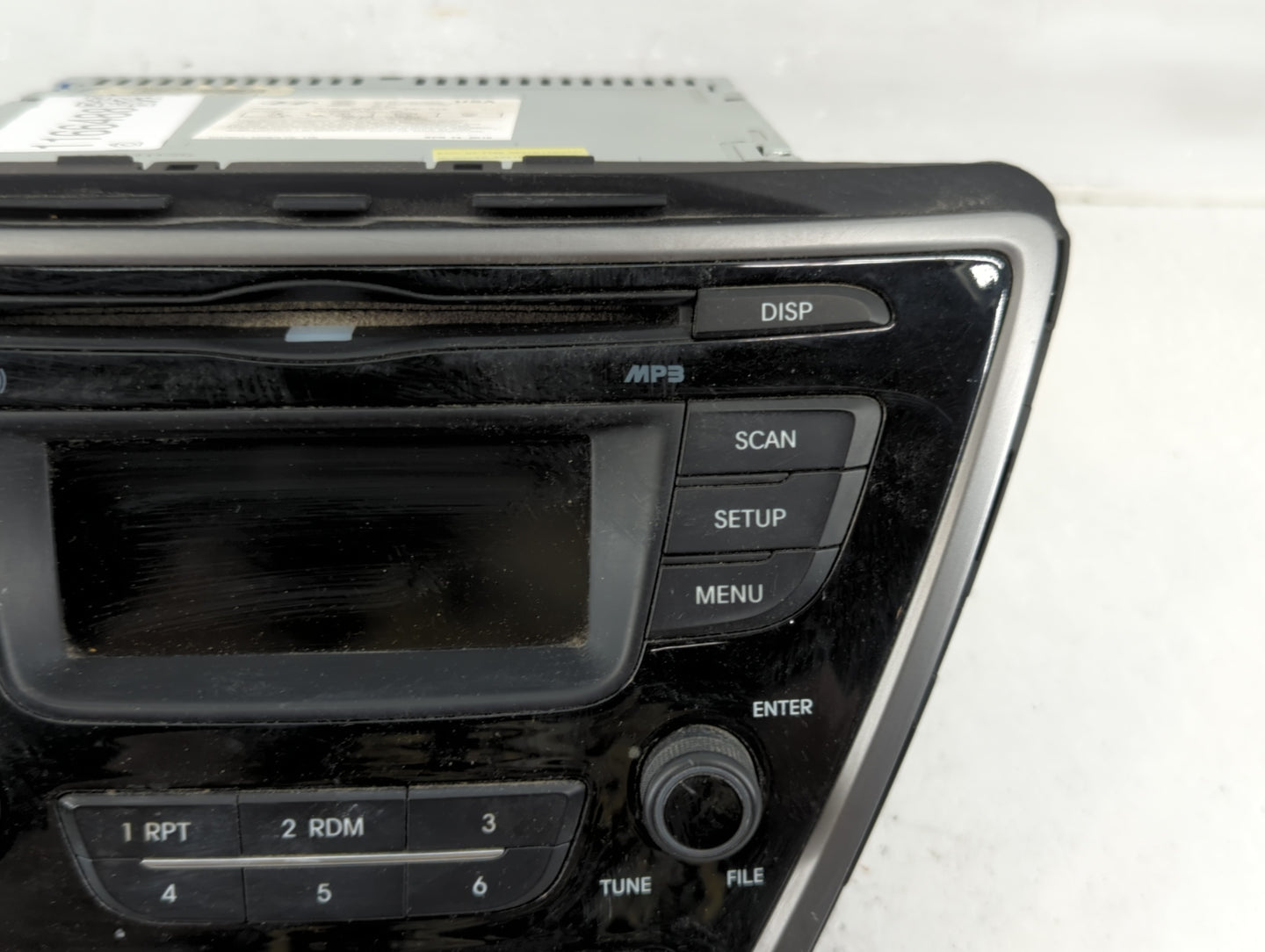 2014-2016 Hyundai Elantra Radio AM FM Cd Player Receiver Replacement P/N:96170-3X156GU Fits Fits 2014 2015 2016 OEM Used Aut
