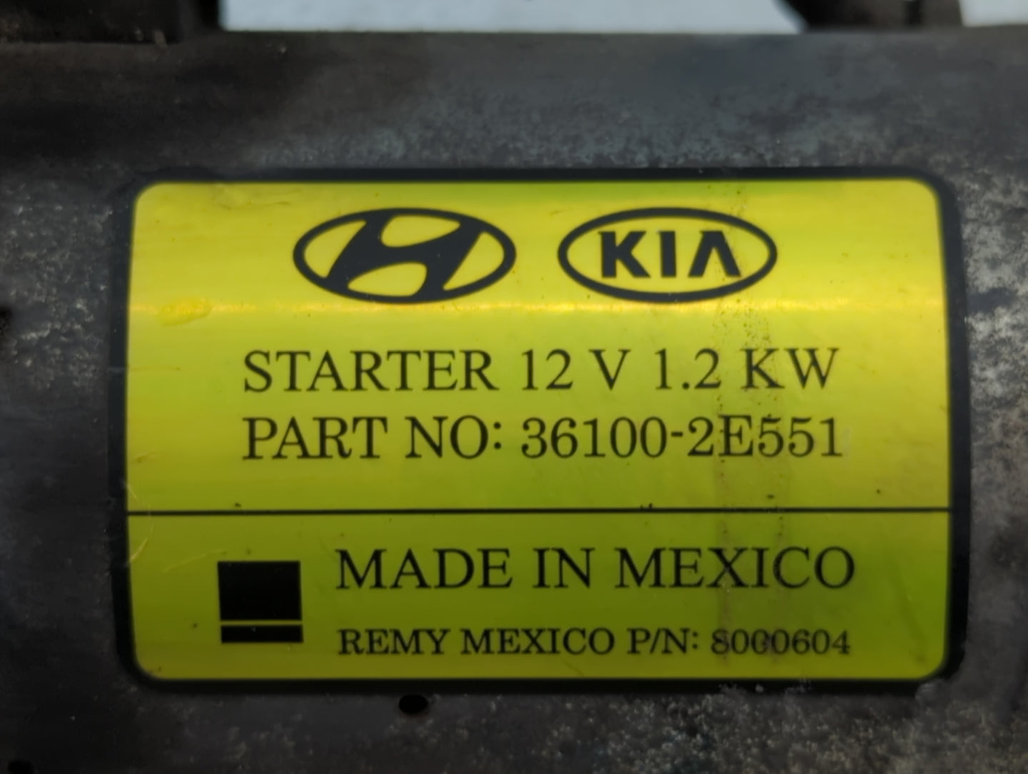2014-2020 Hyundai Elantra Car Starter Motor Solenoid OEM P/N:36100-2E551 Fits Fits 2014 2015 2016 2017 2018 2019 2020 OEM Us