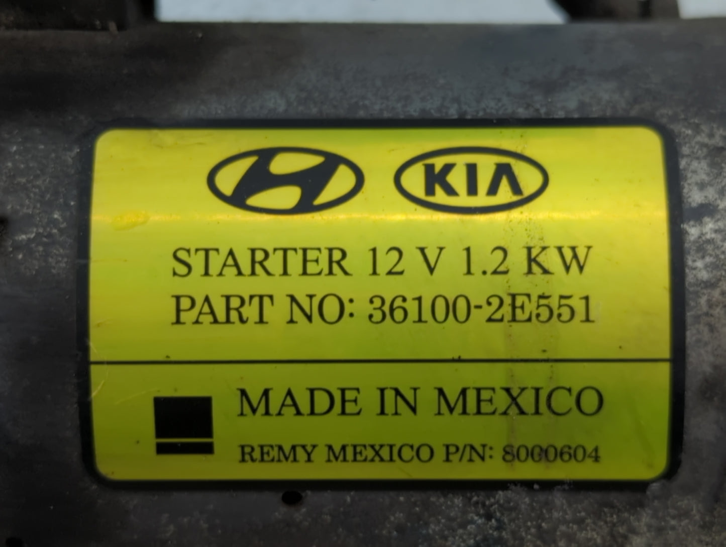 2014-2020 Hyundai Elantra Car Starter Motor Solenoid OEM P/N:36100-2E551 Fits Fits 2014 2015 2016 2017 2018 2019 2020 OEM Us
