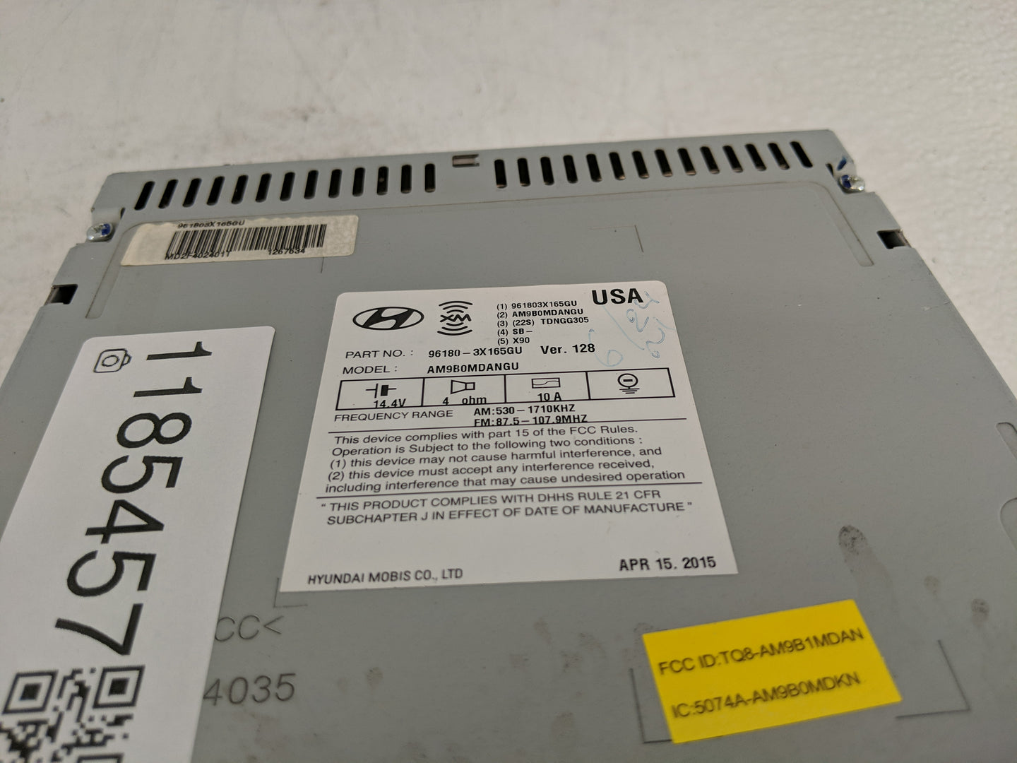 2014-2016 Hyundai Elantra Radio AM FM Cd Player Receiver Replacement P/N:96180-3X165GU Fits Fits 2014 2015 2016 OEM Used Aut