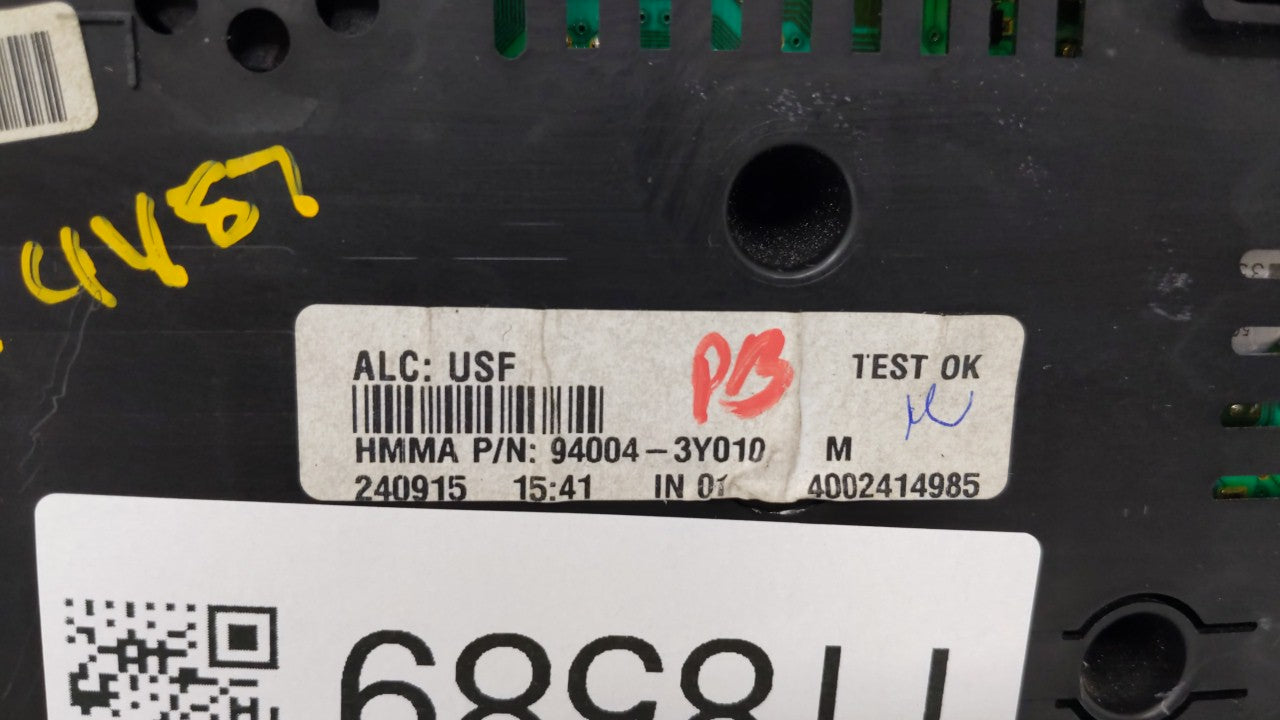 2014-2016 Hyundai Elantra Instrument Cluster Speedometer Gauges P/N:94004-3Y010 Fits Fits 2014 2015 2016 OEM Used Auto Parts